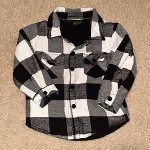 Little Bipsy Black and White Flannel 12-18 months